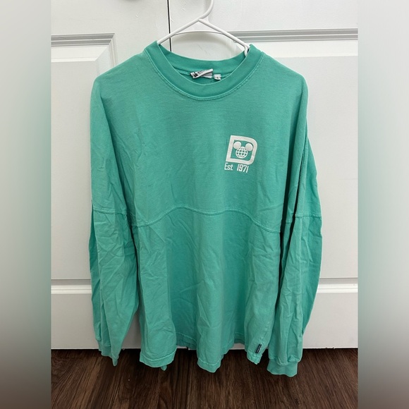 Disney Tops - Walt Disney World Authentic Green/White Spirit Jersey